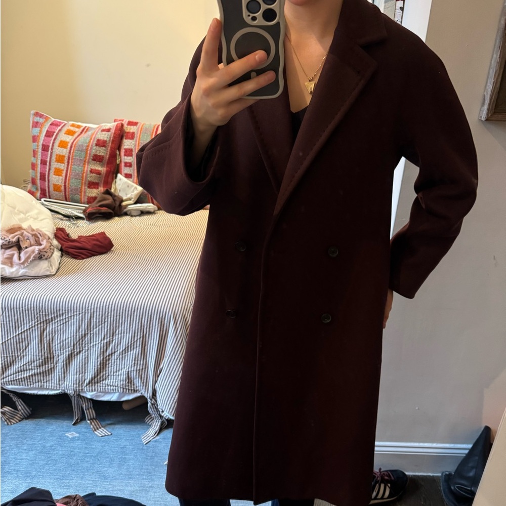 Aritzia 100% wool/cashmere sloane slouch coat - Picture 2 of 9